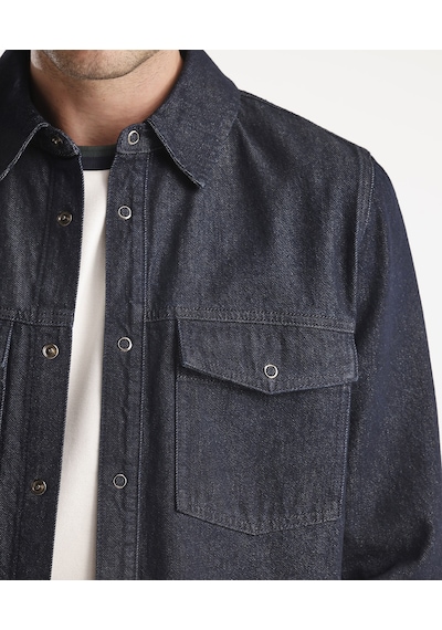 Yargıcı Erkek Denim Gömlek Koyu İndigo