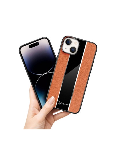 Apple İphone 13 Uyumlu Kılıf Premium Deri Kılıf Kahverengi