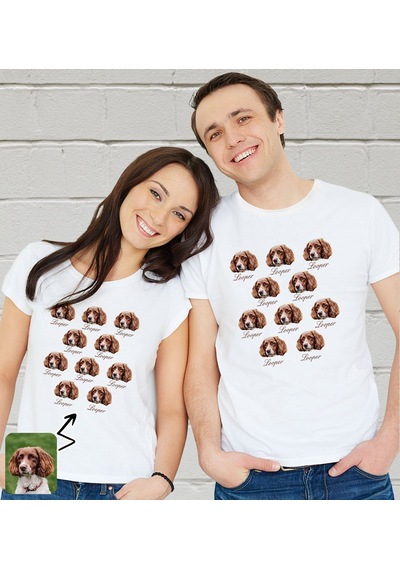 Bk Gift Kişiye Özel Evcil Hayvan Tasarımlı Beyaz Tişört-10, Sevgiliye Hediye, Arkadaşa Hediye, Trend T-shirt Kobitmeyencom33939 Bk Gift