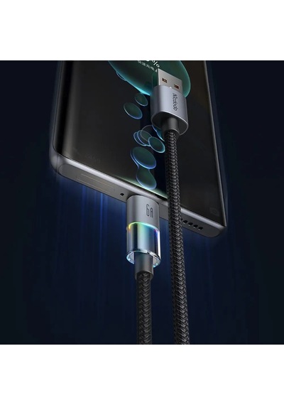 Mcdodo Ca-8180 Usb Typec 6a 7 Renkli Led Işıklı Şarj Data Kablosu