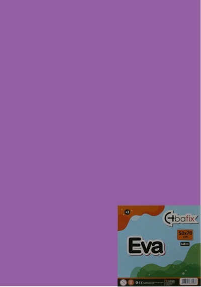 Bafix Eva Düz Renk 50x70 Mor Çok Renkli