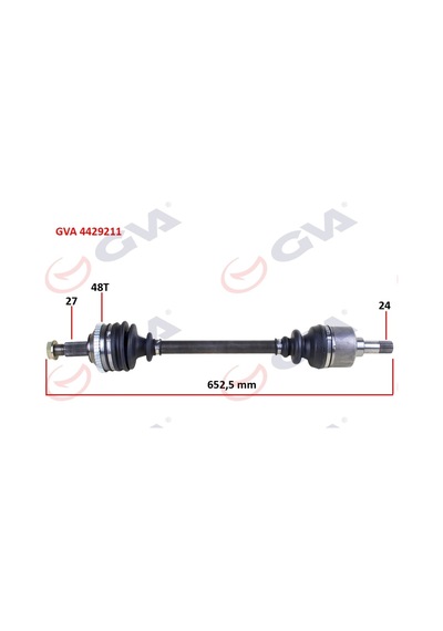 Komple Aks Sol Scudo Expert Jumpy 1.9D 1996-2006 Abs'Li (652Mm) 504651988