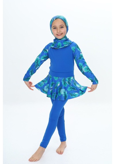 My Kids Wear Üç Parça Kız Çocuk Haşema, Tesettür, Etekli, Kapalı Mayo Lacivert - Çok Renkli My Kids Wear Üç Parça Kız Çocuk Haşema, Tesettür, Etekli, Kapalı Mayo Lacivert - Çok Renkli