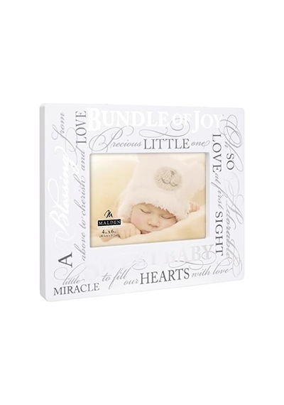 International Schild Gümüş Designs 4 X 6 Baby, Beyaz, 10,2 X 15,2 Cm