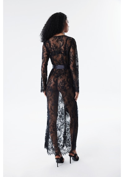 Penti Pirra Lace Dantel Siyah Sabahlık Plknmdeg24sk-bk3 Siyah