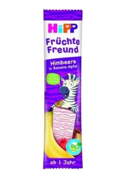 Organik Ahududulu Elmalı Muzlu Meyve Barı 23 Gr