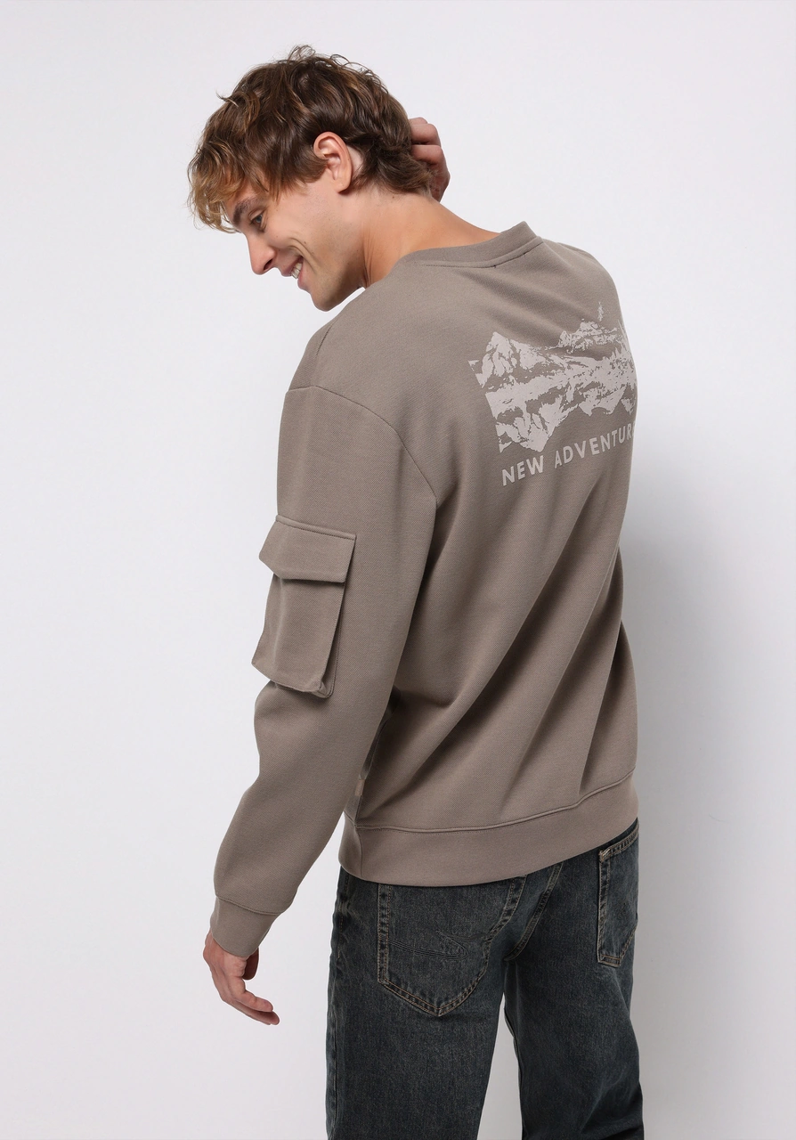 Colin's Colins Comfort Fit Erkek Bej Sweatshirt Cl1076476 Q1.v2 Dbg Bej