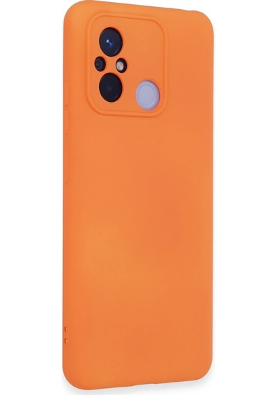 Newface - 417 - Xiaomi Redmi 12c Kılıf Nano İçi Kadife Silikon - Edntrend - - Turuncu