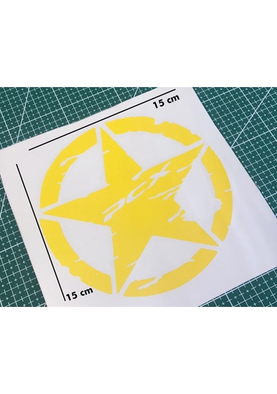 Deeb Army Honda Pcx Yıldız Sticker Etiket Mat Sarı 2 Adet