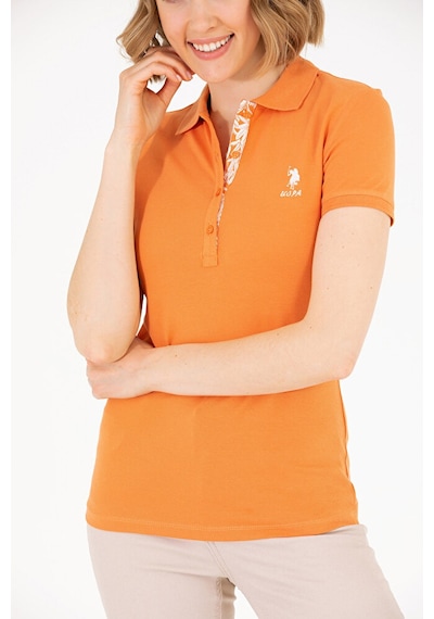 U.S. Polo Assn. Kadın Basic Polo Yaka Tişört 50262698-vr031 Kırmızı