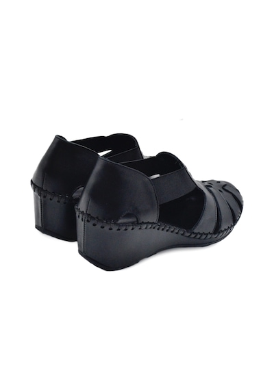 Kadın Comfort Deri Sandalet Siyah 18793056 Yetişkin