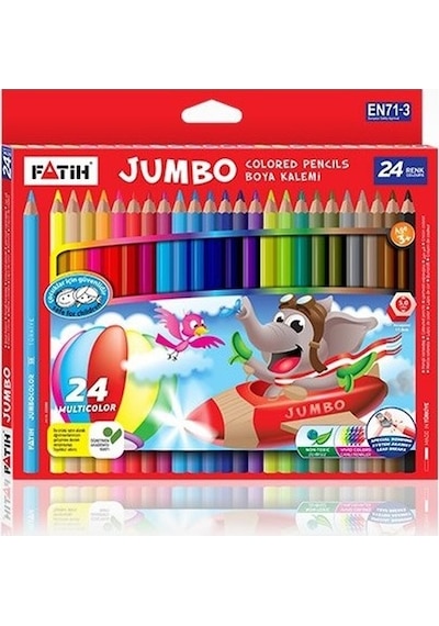 Fatih Kuru Boya Karton Kutu Jumbo Tam Boy 24 Renk 33350
