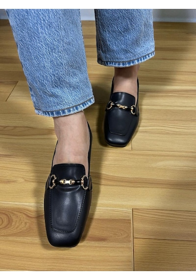 Aska Shoes Günlük Tokalı Babet 2025aska008 Siyah