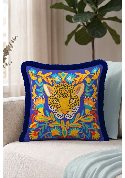 Egzotik Leopar Saçaklı Yastık Kılıfı-vahşi Çiçekli Etnik Saks Mavi Lacivert Püsküllü Kırlent Kılıfı Kayıp Düş Opal Egzotik Leopar Saçaklı Yastık Kılıfı-vahşi Çiçekli Etnik Saks Mavi Lacivert Püsküllü Kırlent Kılıfı Kayıp Düş Opal