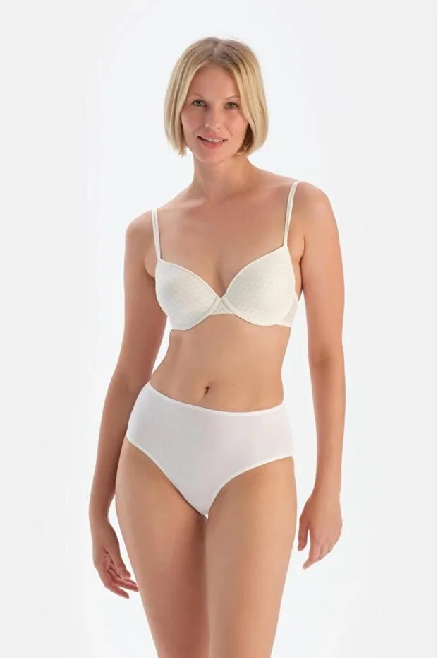 Dagi Kadın Karışık 3'lü Yüksek Bel Slip Külot- 5104 Siyah - Beyaz - Ten