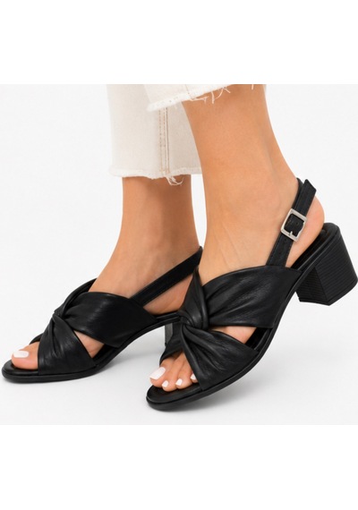 N Napa Shoe Np.1599.siyah.deri Sandalet