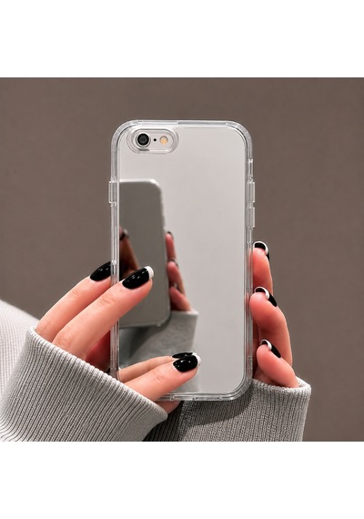 Ennar İphone 6s Uyumlu Aynalı Kılıf Mirror Glass Kamera Korumalı Gün Boyu Makyaj Kontrolü Şeffaf