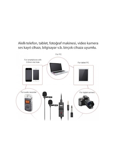 Boya BY-M1DM Çok Yönlü İkili Yaka Mikrofonu