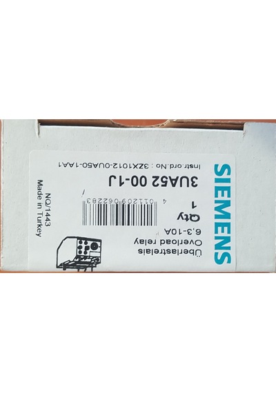 Siemens 3Ua5200 - 1J 6.3 - 10A Kutulu