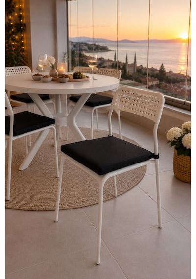 Beyaz 4 Kişilik Minderli Balkon Takımı, Balkon Masası, Balkon Sandalyesi, Yuvarlak Masa, Yemek Masası, Mutfak Masa Sandalye Takımı, 4 Sandalye 1 Masa Beyaz/beyaz-beyaz Beyaz 4 Kişilik Minderli Balkon Takımı, Balkon Masası, Balkon Sandalyesi, Yuvarlak Masa, Yemek Masası, Mutfak Masa Sandalye Takımı, 4 Sandalye 1 Masa Beyaz/beyaz-beyaz