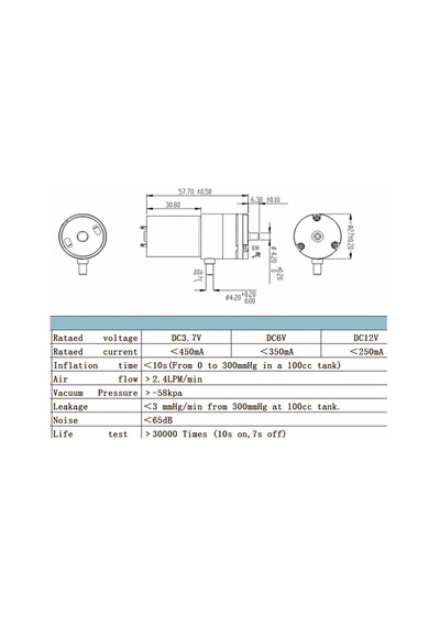 12V Mini Hava Pompası Vakum Akvaryum Medikal Hava Tankı