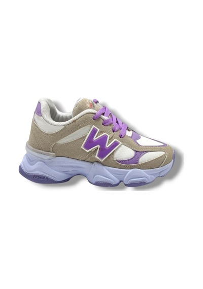 Pro Kids 5055-26 Anatomik Çocuk Sneaker Bej Lila 31-35