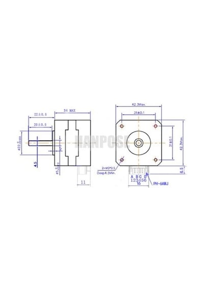 17hs3401s Nema17 Step Motor 3d Yazıcı Cnc