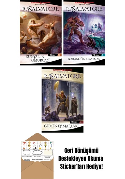 Dünyanın Omurgası Drizzt Efsanesi 12. Kitap + Karanlığın Kuşatması Drizzt Efsanesi 9. Kitap + Gümüş Damarları Drizzt Efsanesi 5. Kitap