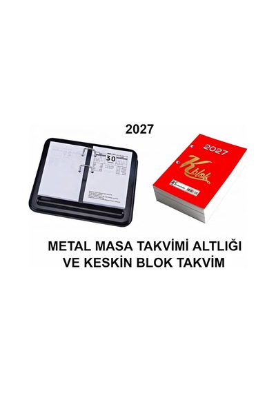Keskin 2027 Masa Takvimi Ve Metal Takvim Altlığı