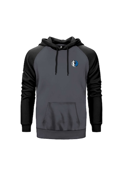 Dallas Mavericks Logo Gri Renk Reglan Kol Sweatshirt Gri