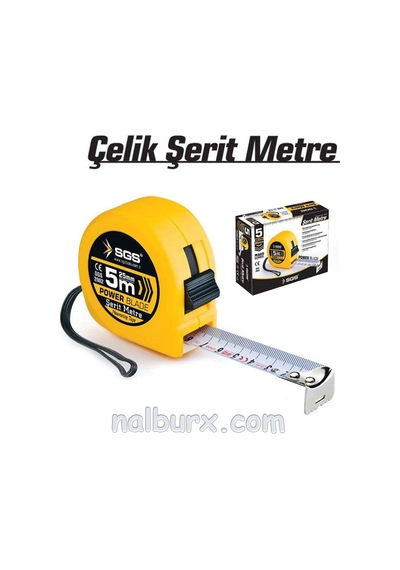 Sgs Çelik Şerit Metre 5mx25 MM