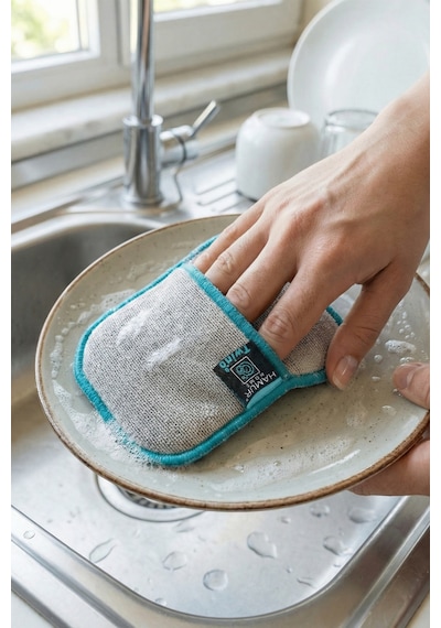 Twino 6 Prç Deneyim Seti Microfiber Zor Kir Temizlik Mutfak Banyo Bulaşık Teli Temizleme Ovma Bezi