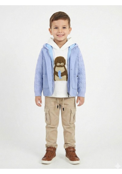Xo Kids Erkek Çocuk 3lü Alt Üst Takım 2-5 Yaş 12205 Mavi
