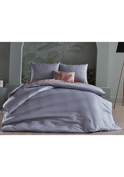 Doqu Home Saten Artline Çift Kişilik Nevresim Takımı - Gri