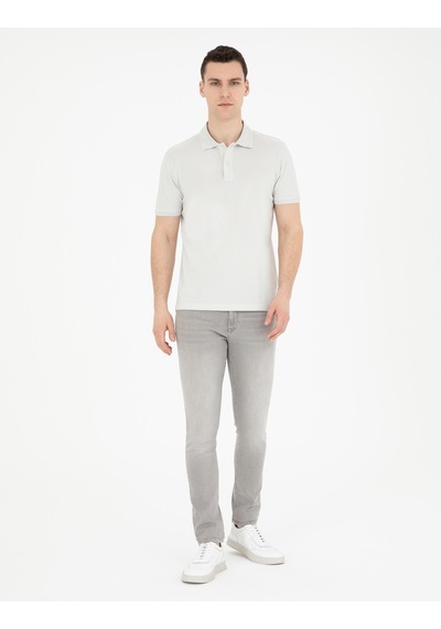 Pierre Cardin Erkek Açık Gri Tişört Basic 50280754-Vr001 Açık Gri
