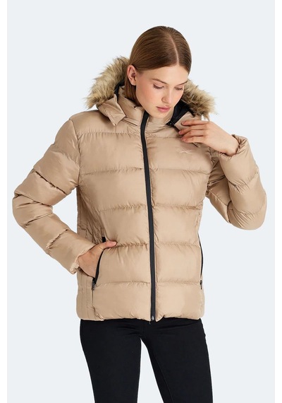 Slazenger Guest Kadın Puffer Şişme Mont Vizon