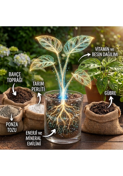 5 Litre Bitki Toprağı Saksı Toprağı Bahçe Toprağı Tarım Perliti Ponza Tozu Ve Gübre Katkılı Yetiştirme Toprağı