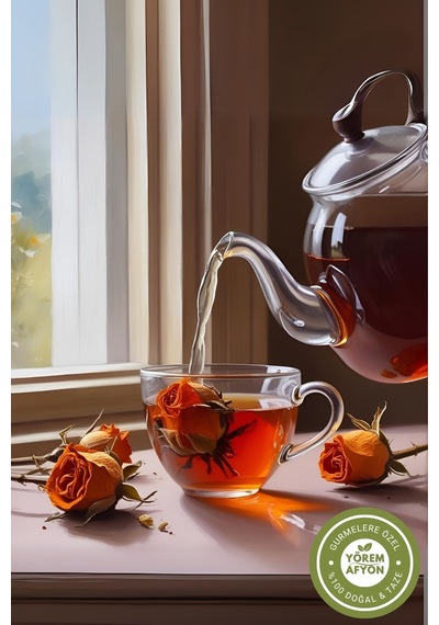Yörem Afyon Meşhur Isparta Yöresinden Kurutulmuş Tomurcuk Kokulu Turuncu Gül Kurusu Rose Odorata 60gr.