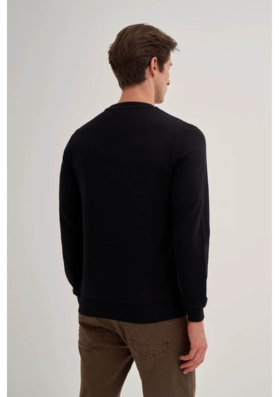 Cazador Bisiklet Yaka Siyah Erkek Sweatshirt 56100 Siyah