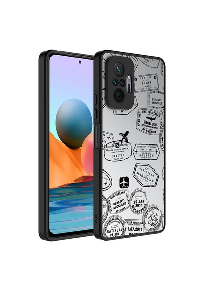 Xiaomi Redmi Note 10 Pro Kılıf Aynalı Desenli Kamera Korumalı Parlak Zore Mirror Kapak Seyahat