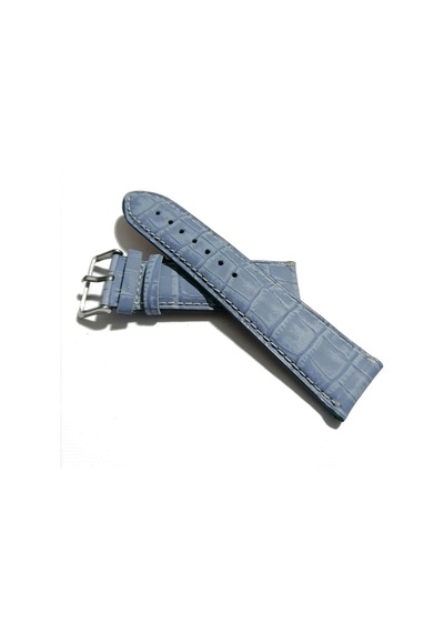 Fado & Her Saate Uyumlu Hakiki Deri Saat Kordonu Mavi 24 Mm 389 Mavi
