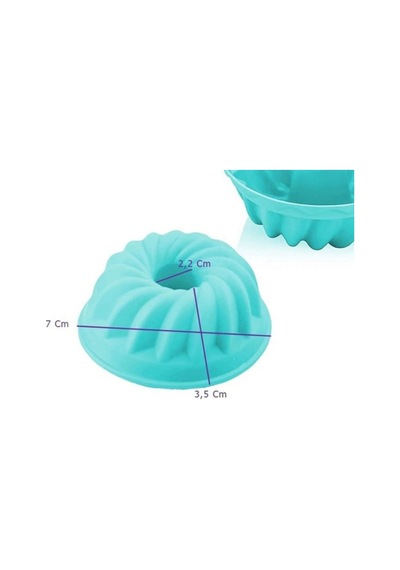 24 Lü Yıkanabilir Mini Göbekli Muffin Pişirme Kalıbı, Cupcake, Antrasit Silikon Gri Diğer