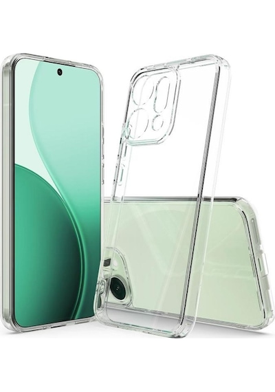 Oppo Reno 14F Uyumlu Silikon Kılıf - Kamera Korumalı Esnek Pastel Renk Kapak - Şeffaf