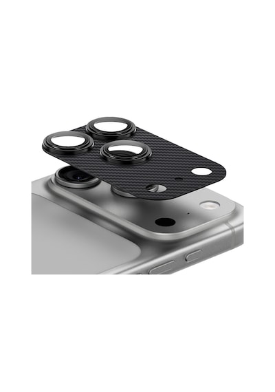 Apple Uyumlu   iPhone 17 Pro Max Benks Armorwarrior Serisi 600d Kevlar Kamera Lens Koruyucu Siyah