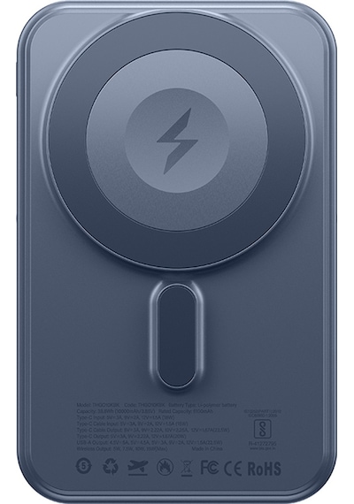 Amazingthing Thunder Go Akıllı Saat Şarj Özellikli Pd 22.5w Wireless Powerbank 15w 10000mah Mavi