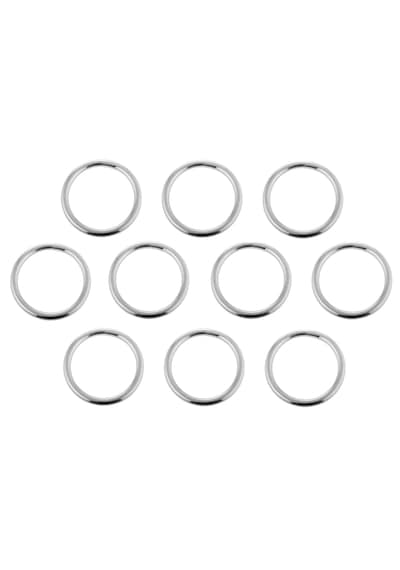 10'lu Paslanmaz Krom Halka. Krom Halka 4mm Çap:30mm
