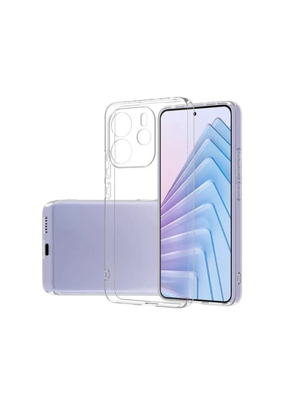 Xiaomi Redmi Note 14 4g İle Uyumlu Kapak Kamera Korumalı Süper Silikon Şeffaf Kılıf