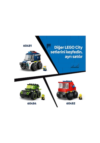 LEGO® City Araçlar – İnşaat Yükleyicisi 60483 - 5 Yaş Üzeri Çocuklar için İşçi Minifigürlü Yaratıcı Oyuncak Yapım Seti (61 Parça)
