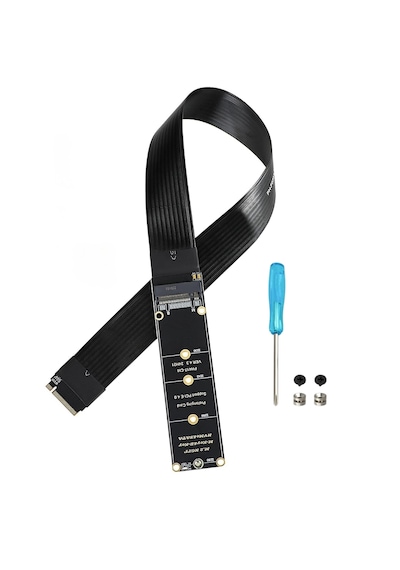 6086 M.2 Nvme Ssd Pcıe 4.0 X4 Uzatma Kablosu M Key Adaptör Riser Card Çevirici