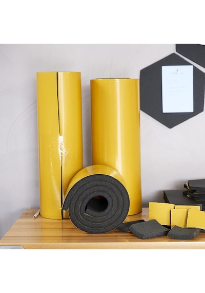 Yapışkan Araç Ses Isı Yalıtım İzolasyon Bant En:100 Cm Kalınlık:10 Mm Uzunluk:1 Metre Kauçuk Sünger